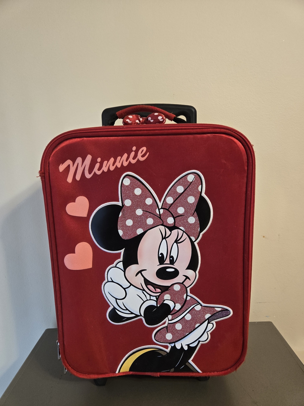 Disney Minnie Mouse Red Kids Rolling Suitcase